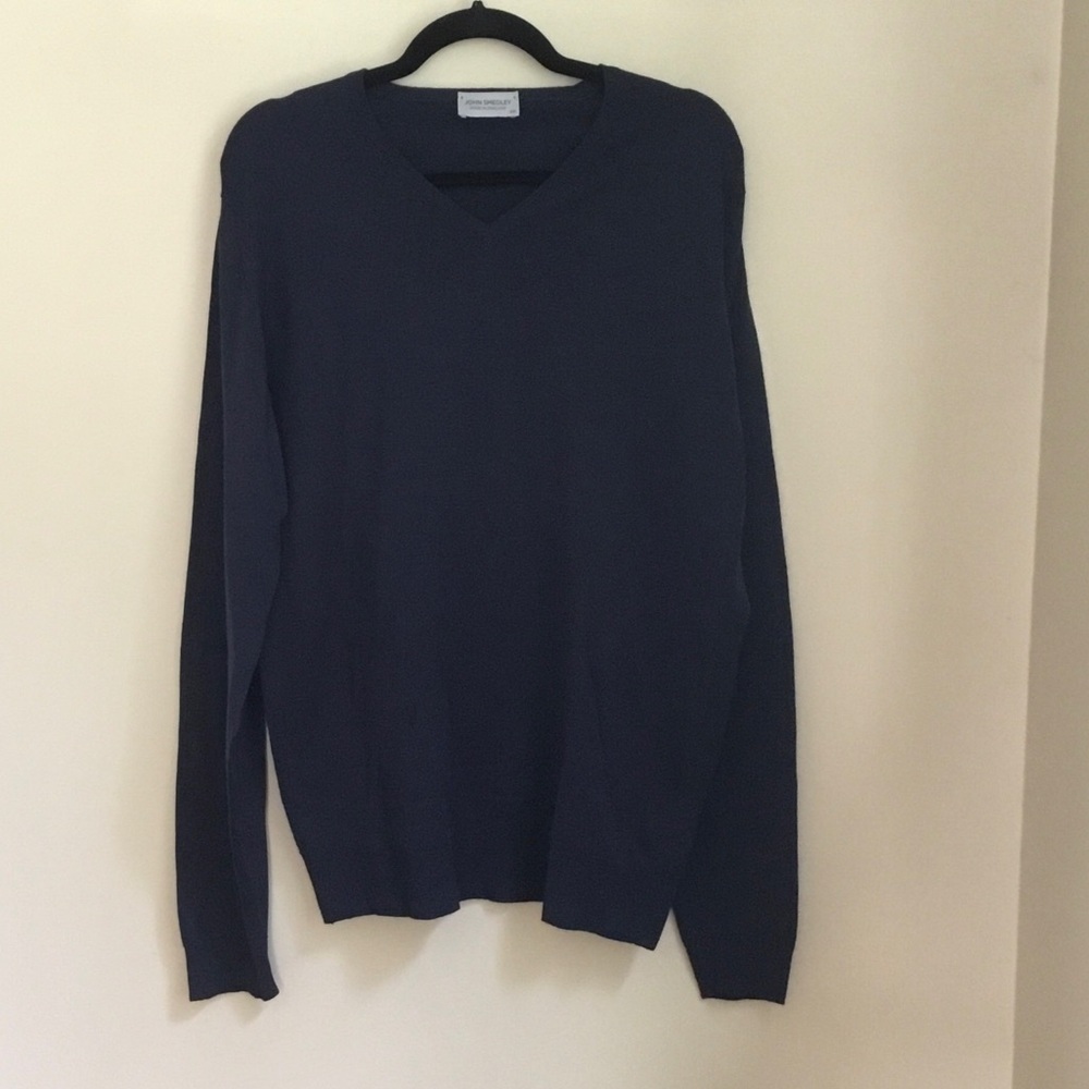 John Smedley Merino Wool V Neck Sweater XXL